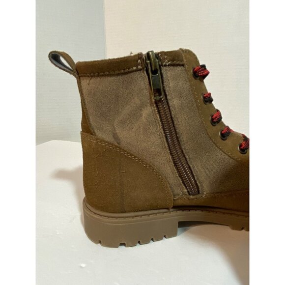 DayFive Ridge Faux Suede Lace Up Fleece Lined Brown Boots Kids' Size 4 - Picture 9 of 9